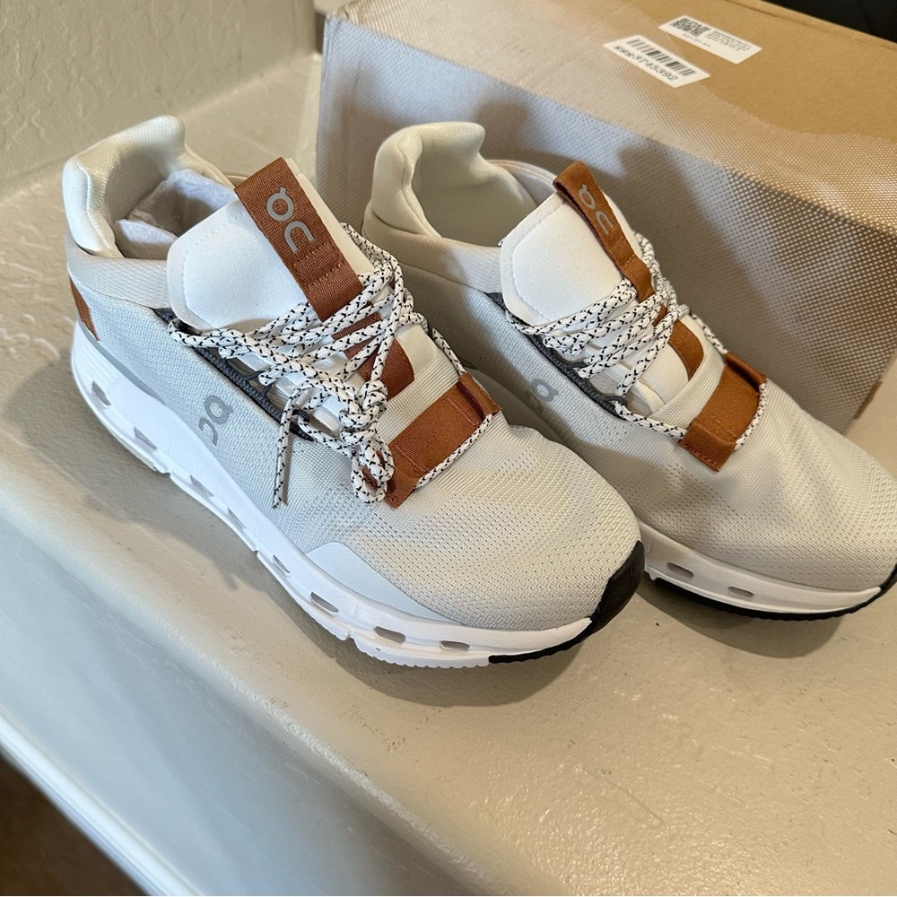 On Running Cloudnova White Pearl Sneakers
